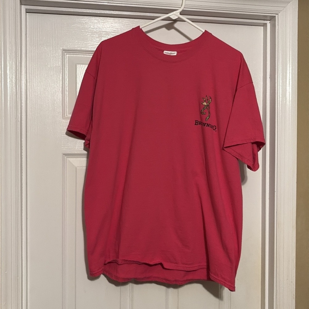 Women's Browning T Shirt Size XL, Deer Hunting Female, Camo Hot Pink
